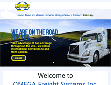 Tablet Screenshot of omegafreight.com